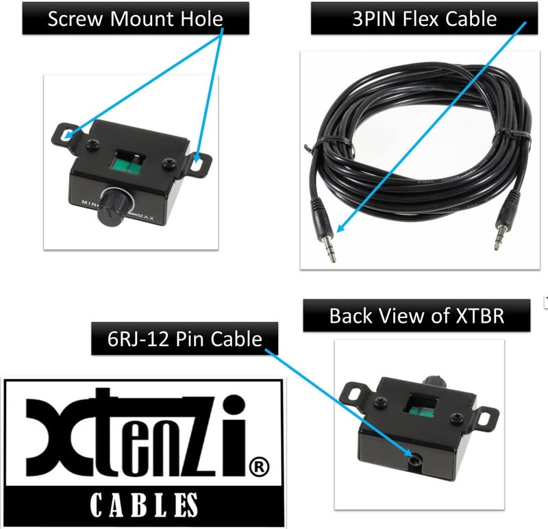 Xtenzi Amplifier Remote Bass Volume Control Knob XTBR22 Compatible with Select Kicker CXA, CX, PXA Series Amplifiers - Image 3